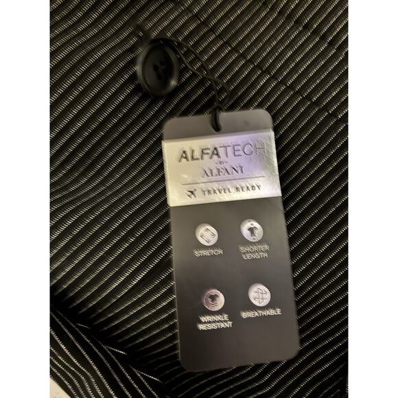 Alfani Mens Slim fit Stretch Double Breasted Suit 38S Pin stripe 30x32 Alfatech - Picture 7 of 9